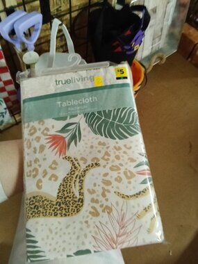 Trueliving Rectangle Tablecloth 52x70 Leopard Print